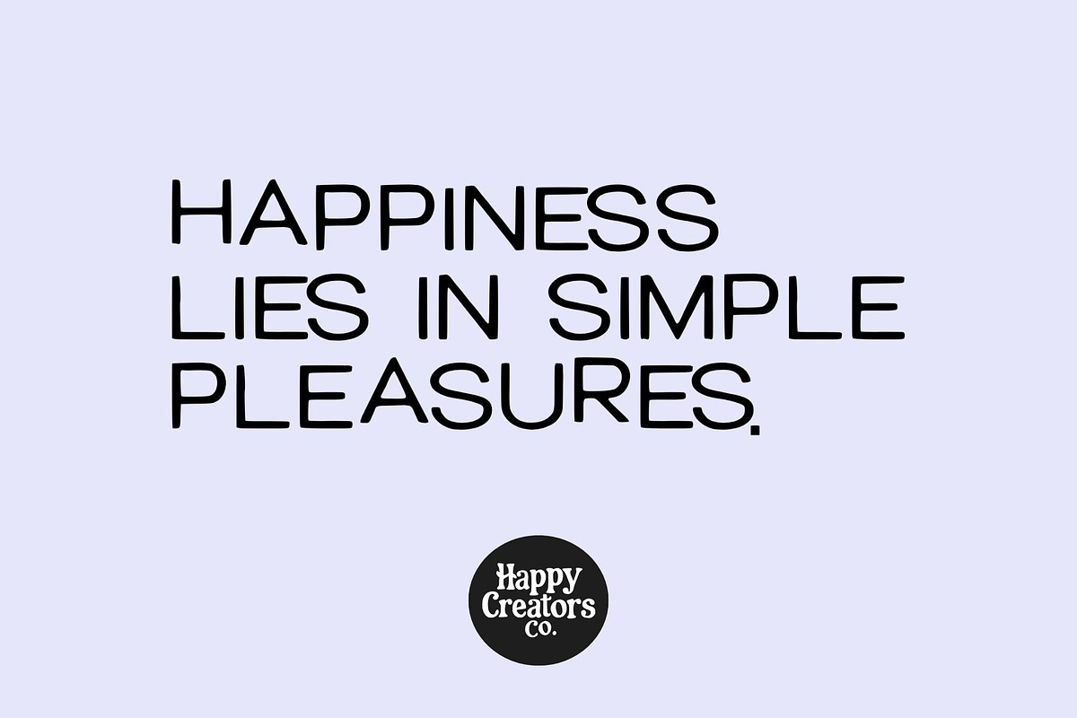 The Simple One Font, a Sans Serif Font by Happy Creators Co. (Photo 3 of 3)