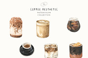 Coffee Aesthetic Watercolor, a Food Illustration by LiChu Art (Thumbnail 2 of 6)