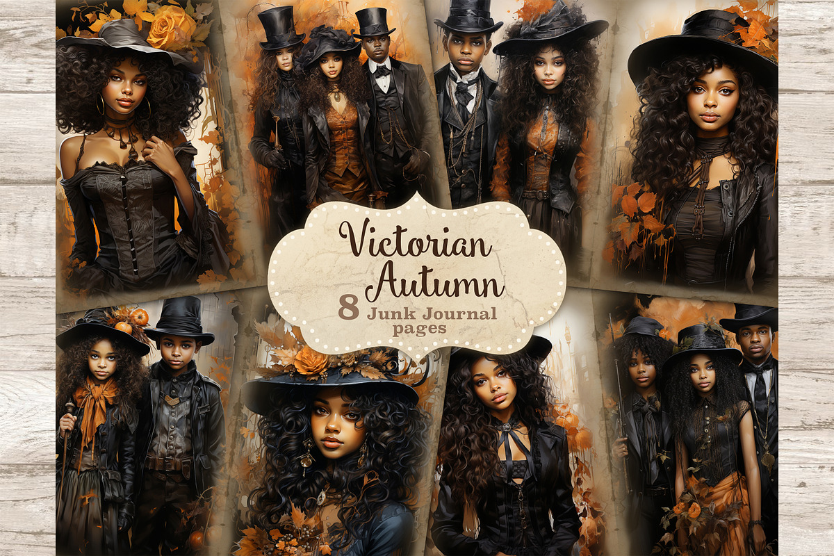 Victorian Junk Journal Kit | Autumn, a Person Illustration by GlamArtZhanna (Photo 1 of 9)