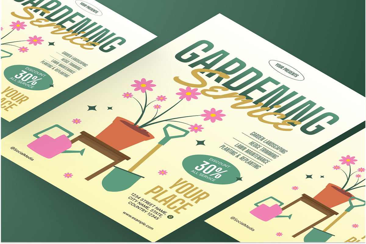 Gardening Service Flyer Set, a Flyer Template by Annora Studio (Photo 6 of 6)