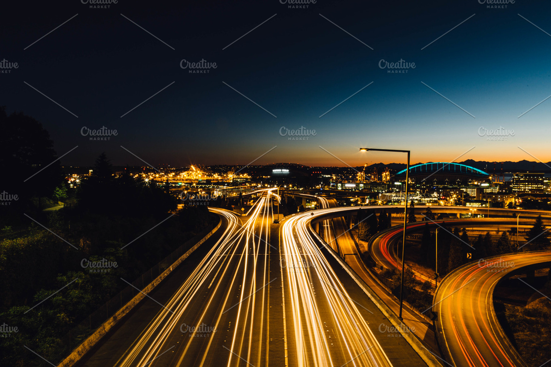 Highway traffic stock photo containing traffic and travel, a Transportation Photo by Hello Goodbye Studio
