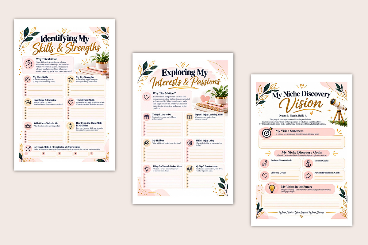 Micro-Niche Discovery Guide, a Stationery Template by Designmela01 (Photo 4 of 5)