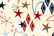 Retro Americana Star Burst Seamless, a Pattern Graphic by Sharon Schwalbe (Thumbnail 5 of 6)