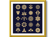 Vector floral set. Spring or summer, an Emoji Icon by RODINA (Thumbnail 2 of 3)