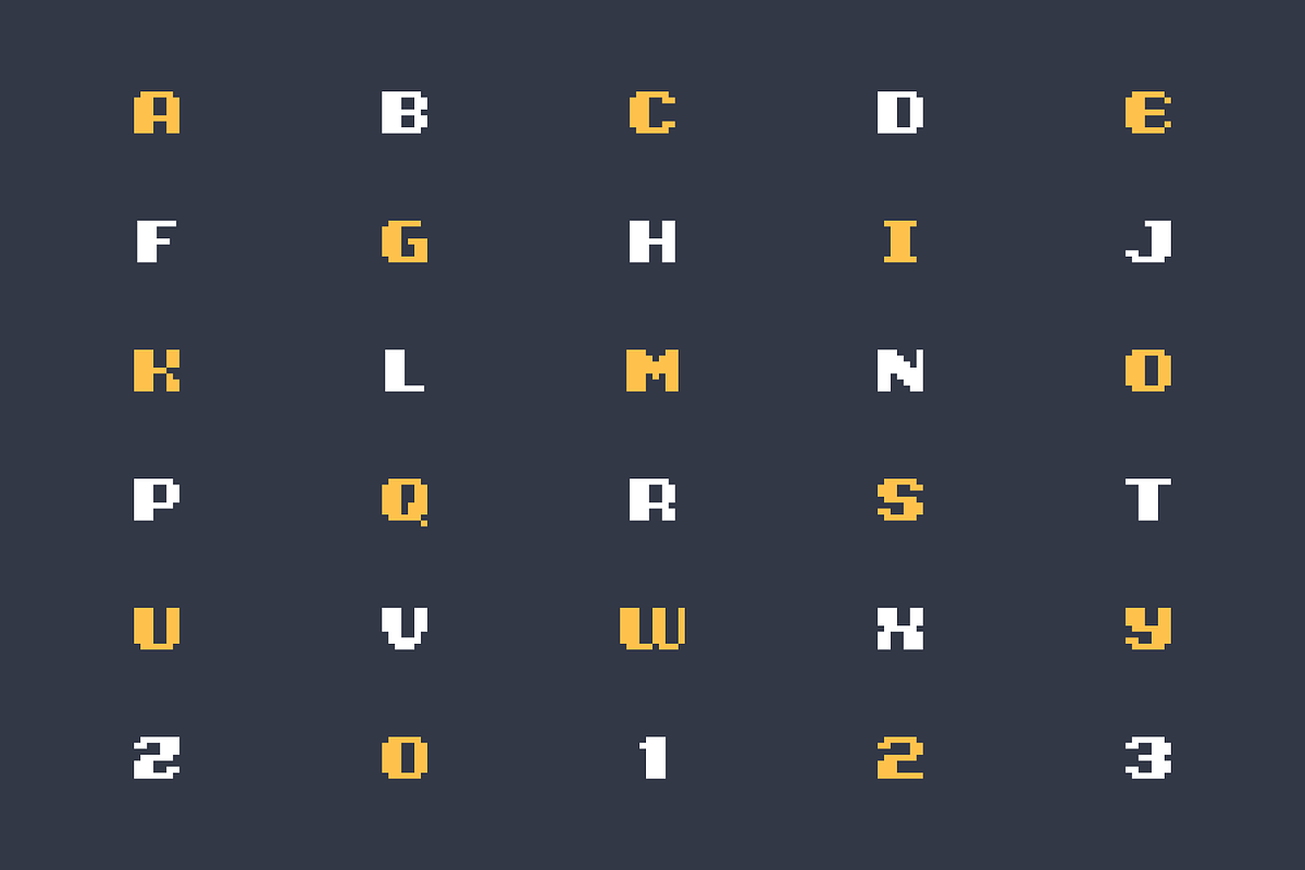 Pixobay - High-Impact Pixel Typeface, a Sans Serif Font by alpercakici (Photo 7 of 14)