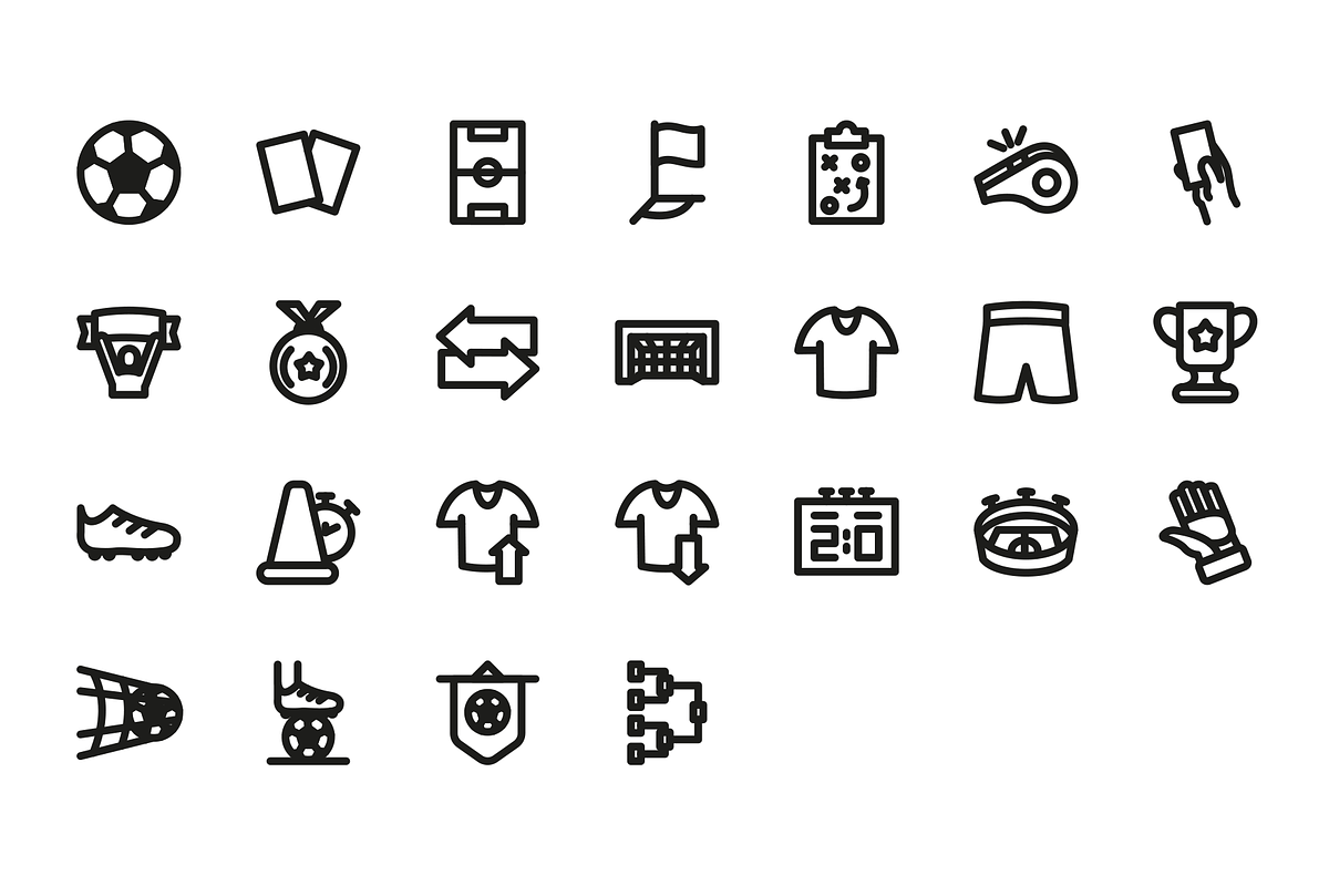 25 football icon pack