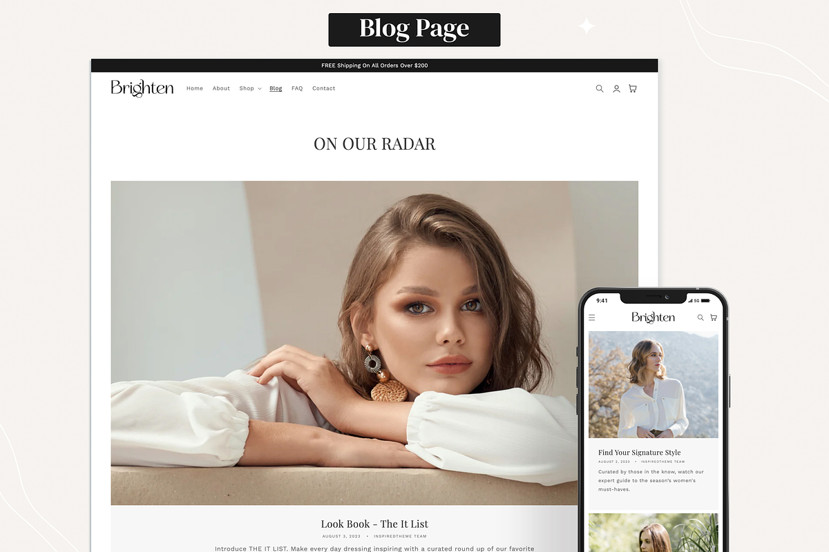 Brighten - Fashion Shopify Theme, a Shopify Template by InspiredTheme (Photo 3 of 8)