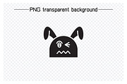 Annoyed and Nervous Rabbit Emoji, an Animal Illustration by Designfour (Thumbnail 6 of 7)