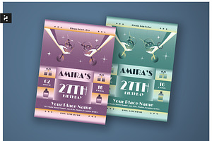 Art Deco Birthday Invitation, a Card Template by Neermana