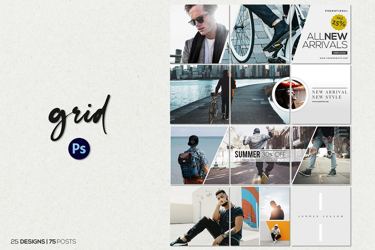 Agenda Insta Grid (Triple Posts), a Social Media Template by Analogi Studio (Photo 3 of 13)