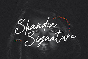 Shandia Signature, a Script Font by Gatype
