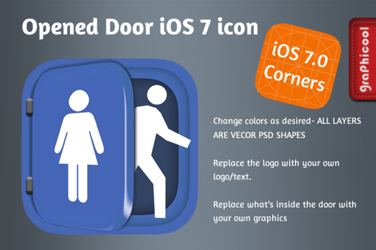 iOS 7 app icon - Opened Door, an Icon by Graphicool (Photo 2 of 3)