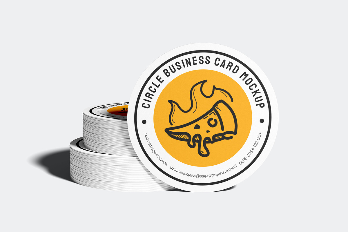 Circle Business Card Mockup, an Advertising Mockup by Rizky Audymas (Photo 8 of 8)