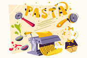 Cooking pasta, a Food Illustration by Dmitry Moiseenko (Thumbnail 1 of 2)