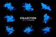 Vector blue ink shapes, an Illustration by Julvil (Thumbnail 2 of 3)