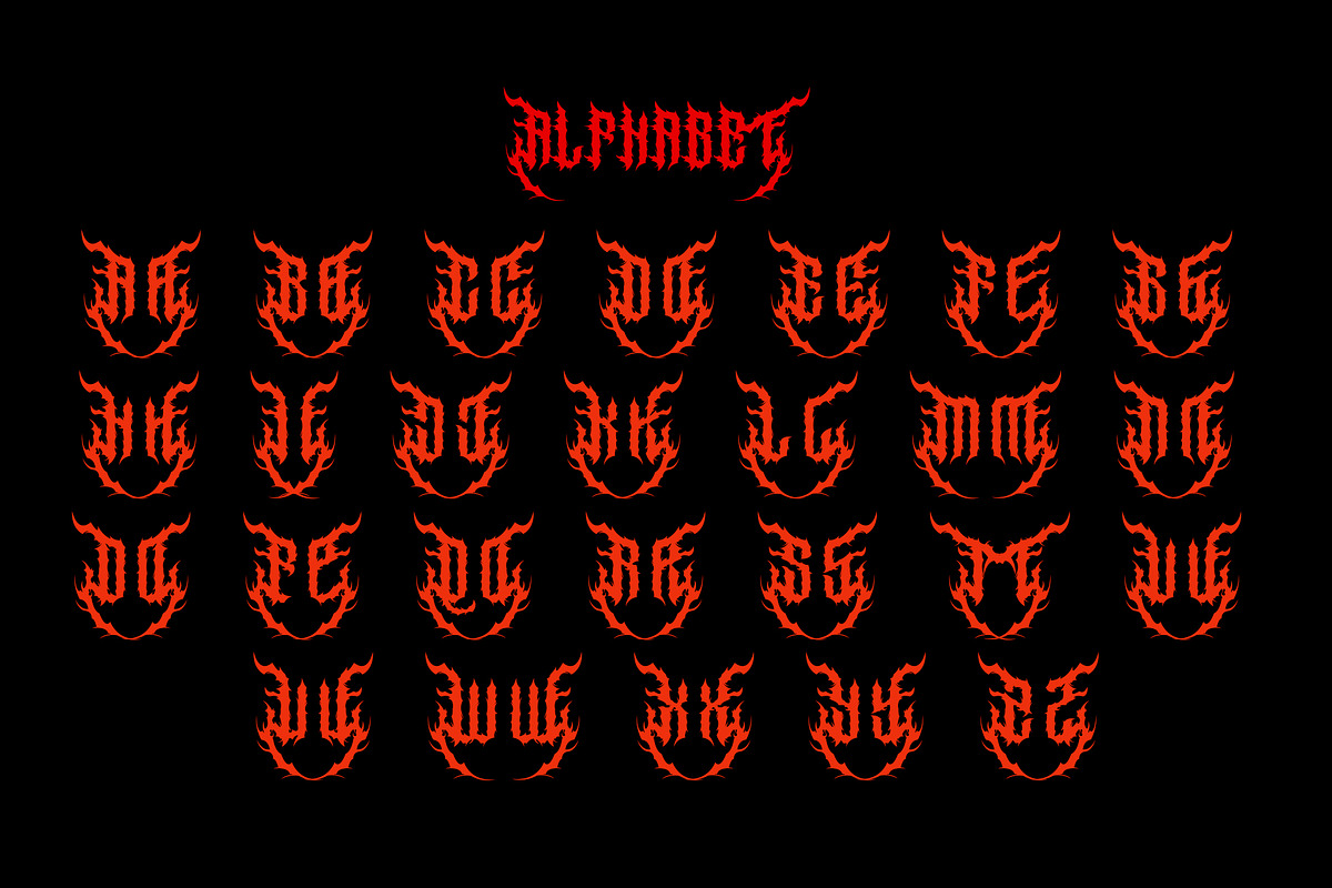 SabsoR Metal Horror Font, a Blackletter Font by dansdesign (Photo 4 of 8)