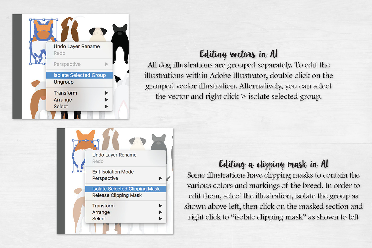 Dog Butts Bundle - Vector, PSD, PNG, an Illustration by VizualStorm (Photo 3 of 4)