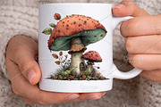 Whimsical Spring Mushroom Clipart, an Illustration by Canvas Craft (Thumbnail 5 of 7)