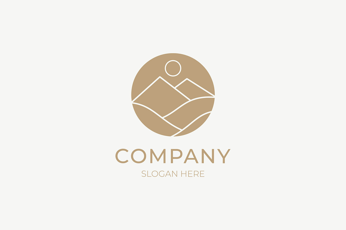 Aesthetic mountain logo, a Branding & Logo Template by Medianeka (Photo 1 of 3)