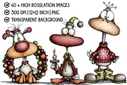 Whimsical Christmas Goose Clipart, an Illustration by Pixels.Craft (Thumbnail 4 of 6)