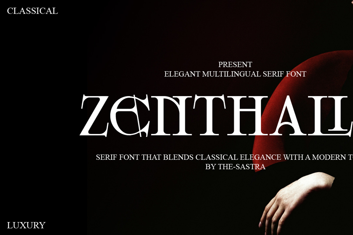 Zenthalia — Elegant Serif Font, a Sans Serif Font by the-sastra (Photo 1 of 8)