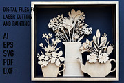 Spring Floral Laser Cut SVG, an Object Graphic by HelloWood (Thumbnail 2 of 4)