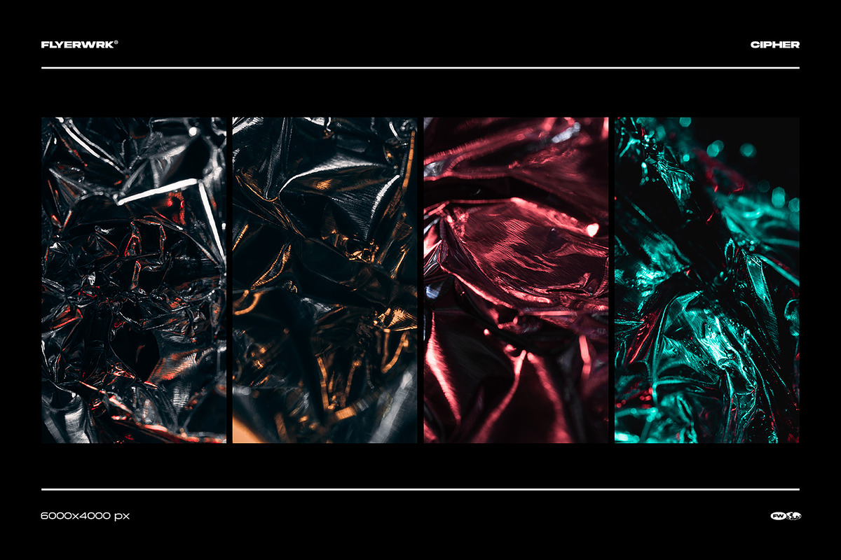Cipher - Abstract Metal Foil Texture, a Texture Graphic by FLYERWRK (Photo 2 of 9)