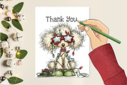 Whimsical Christmas Fluffy Dogs PNG, an Illustration by Creative Art (Thumbnail 11 of 11)