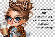 Girl Leopard Bow Clipart PNG Bundle, a Graphic by Clipart Bloom (Thumbnail 11 of 12)