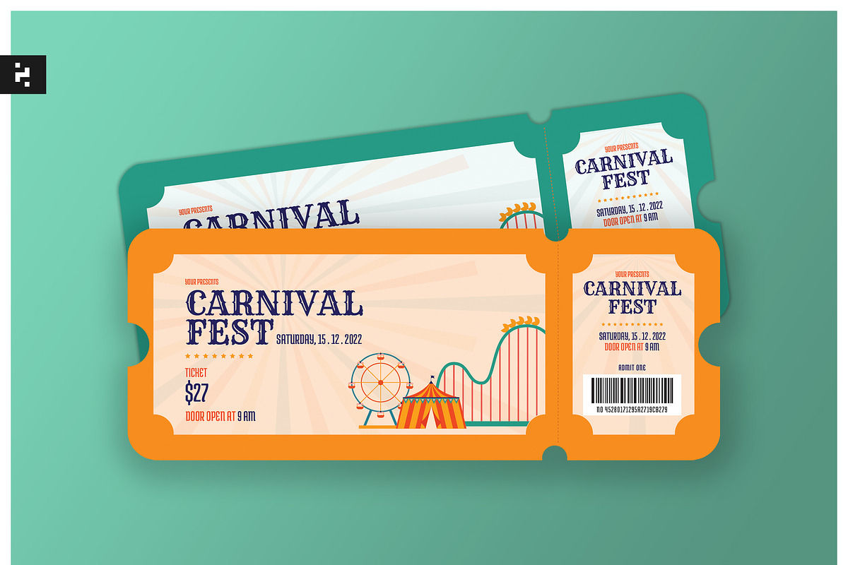 Fun Fair Carnival Ticket, a Brochure Template by Neermana (Photo 1 of 4)