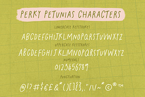 Perky Petunias Handwritten Font