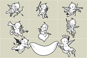 14 Angels - Vector Illustrations, an Illustration by Inkwell Supply Co (Thumbnail 2 of 12)