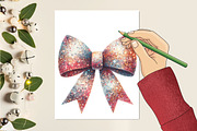 Glitter Bow Clipart, an Illustration by RobertsArt (Thumbnail 5 of 7)