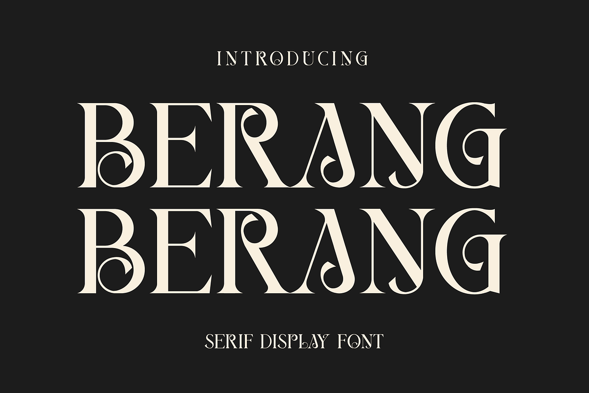 Berang Berang Serif Display Font, a Serif Font by Maryamtype Studio (Photo 1 of 15)