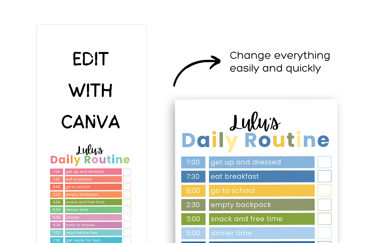 Kids Chore Chart, Canva Editable, a Stationery Template by Earley Bird Design Studio (Photo 3 of 6)