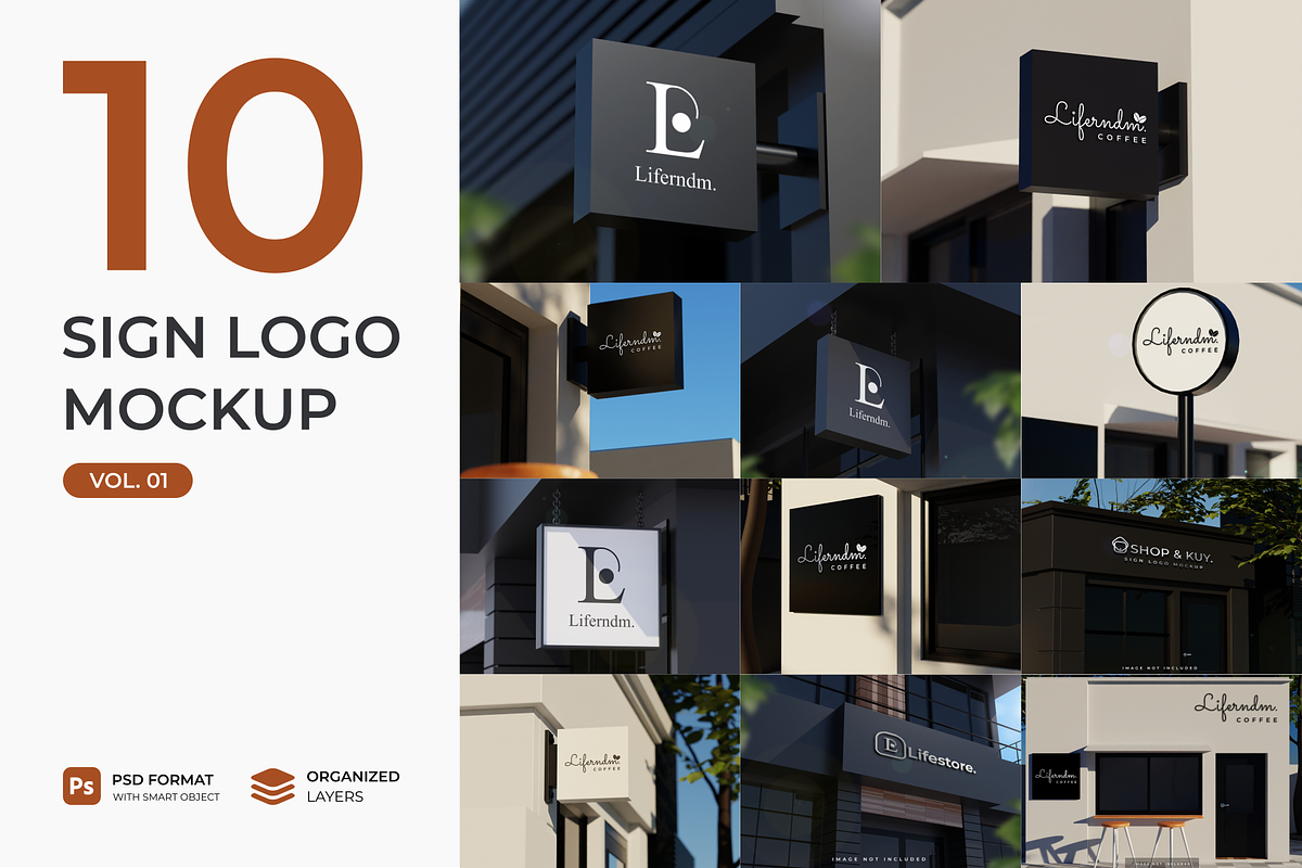 Sign logo mockup vol#01, an Advertising Mockup by mockupocka (Photo 1 of 13)