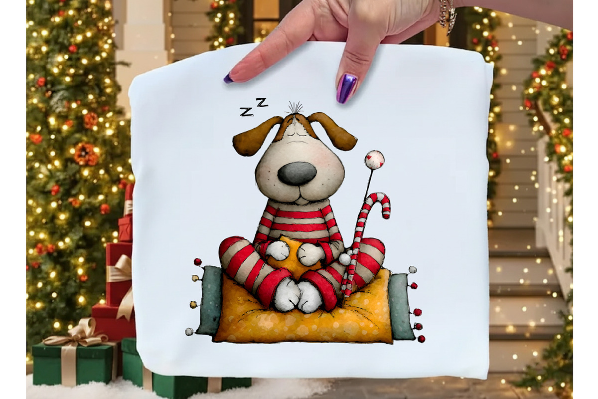 Quirky Christmas Dog Clipart Bundle, an Illustration by Dream Creation (Photo 6 of 7)