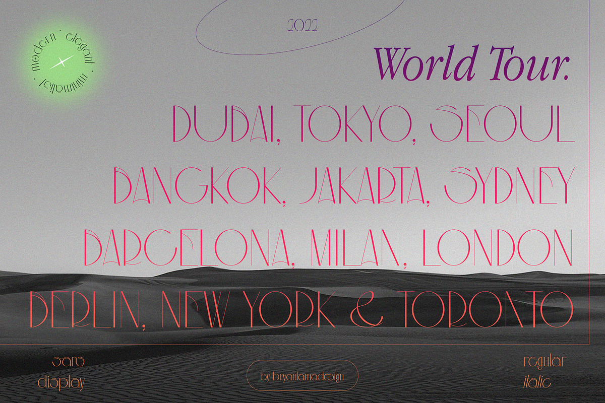 Aouar - Minimalist Font, a Sans Serif Font by StudioinBry (Photo 5 of 14)