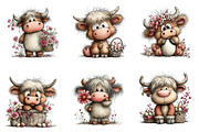 Easter Highland Cow Clipart, an Illustration by Dream Creation (Thumbnail 3 of 8)