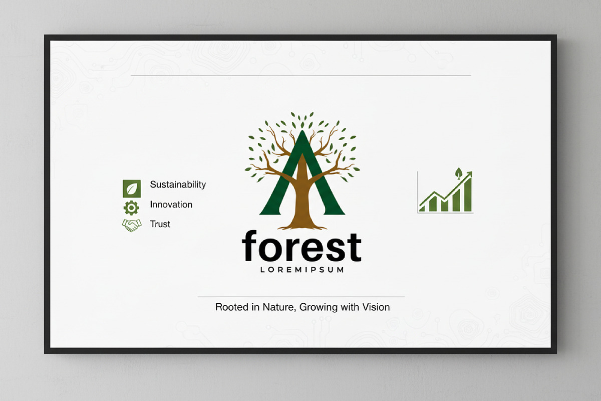 Letter A with Tree Logo, a Branding & Logo Template by Saba Vector (Photo 2 of 3)