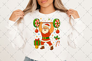 Funny Bodybuilder Santa Claus PNG, an Illustration by Craft Nest (Thumbnail 2 of 6)