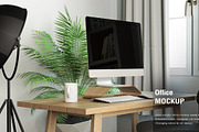 iMac Home Office Mockup, a Household Mockup by IsometricWorld (Thumbnail 3 of 7)