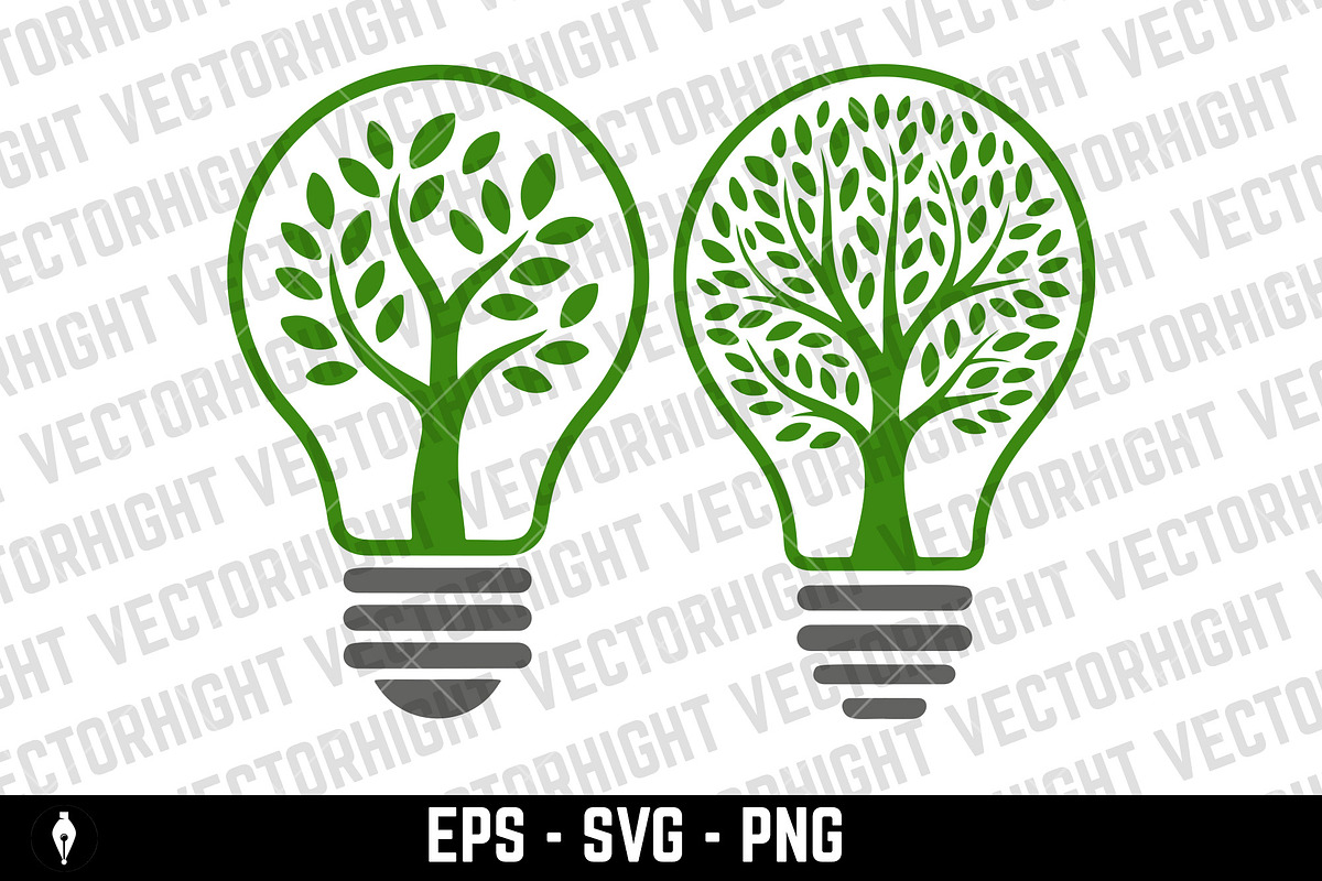 Eco-friendly light bulb vector, an Object Graphic by Vectorhight (Photo 3 of 4)