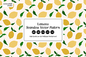 Lemon Seamless Vector Pattern