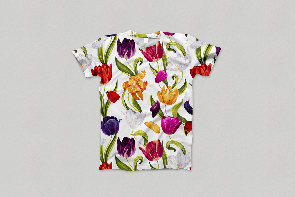 Colorful Tulips Seamless Pattern, a Pattern Graphic by MarynaPetrovska (Photo 16 of 16)