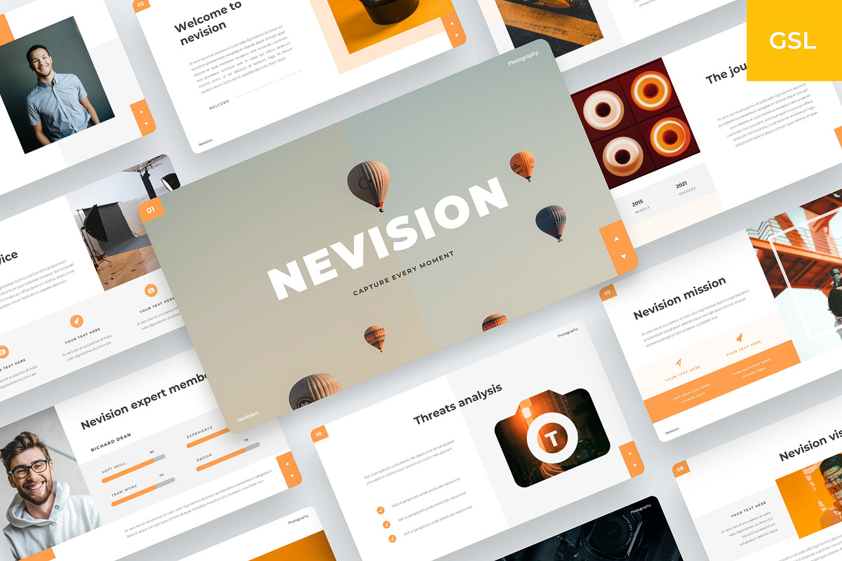 Nevision - Photography Google Slides, a Presentation Template by BeadyLab (Photo 1 of 6)