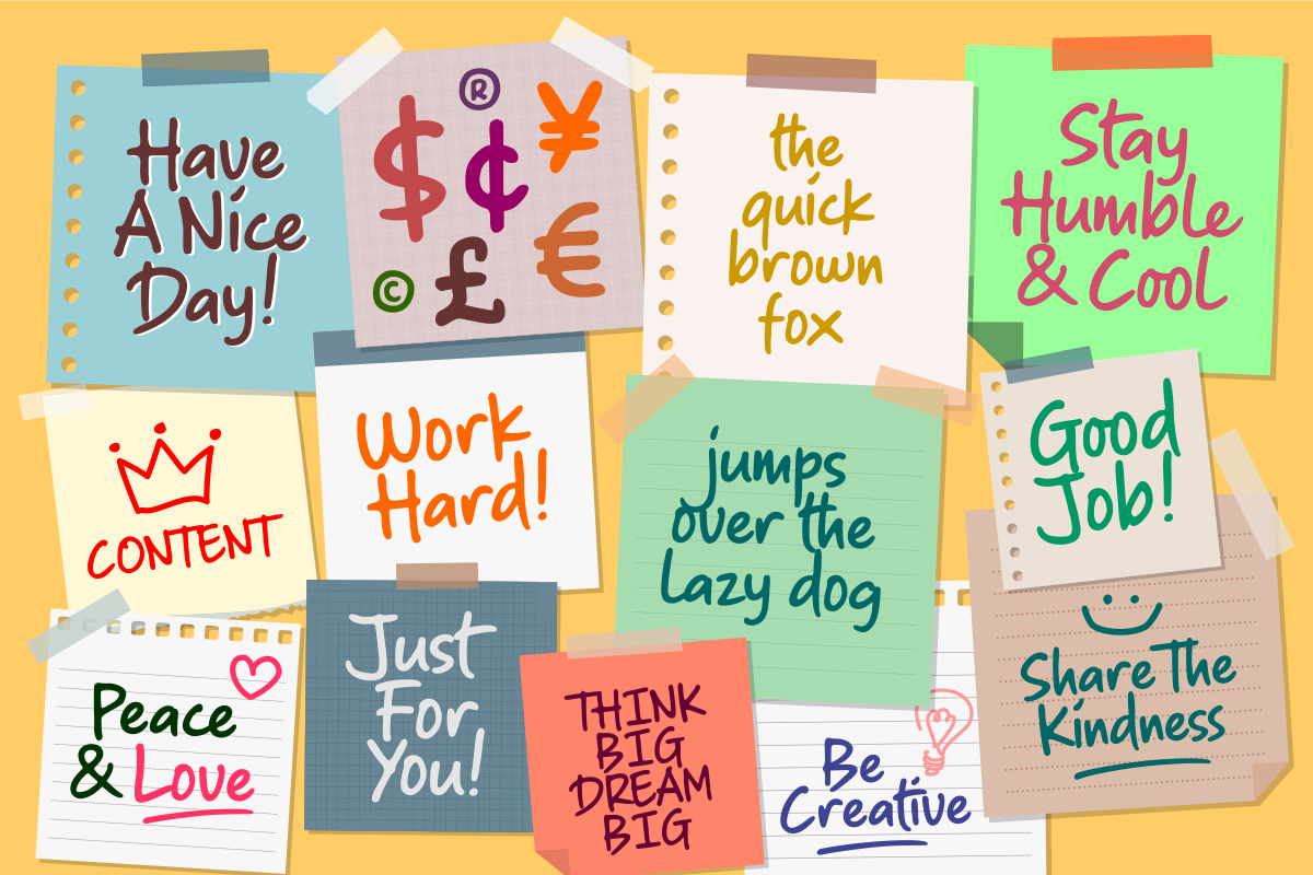 Sticky Notes - Marker Font preview 2