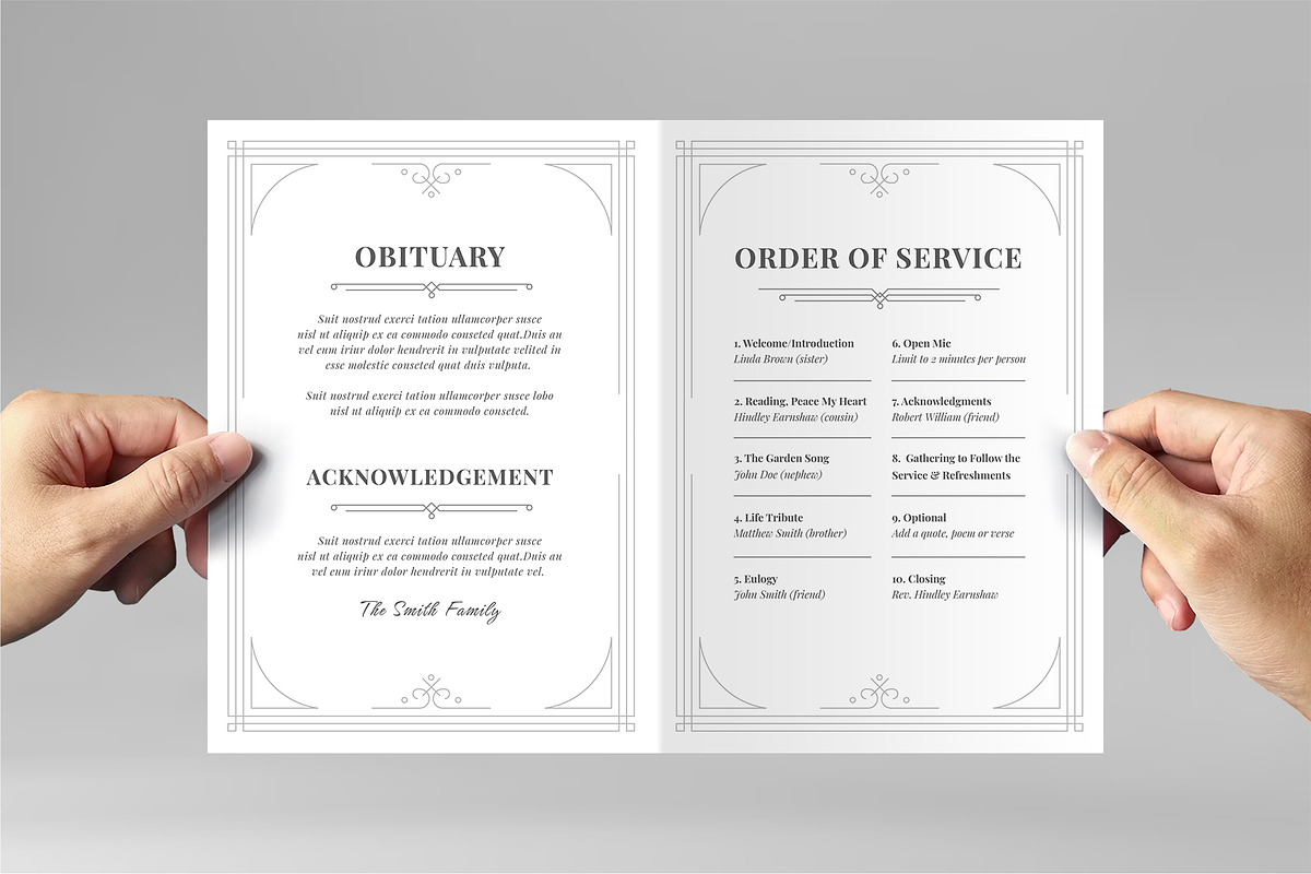 Contemporary Funeral Service Program, a Flyer Template by BrandPacks (Photo 2 of 8)