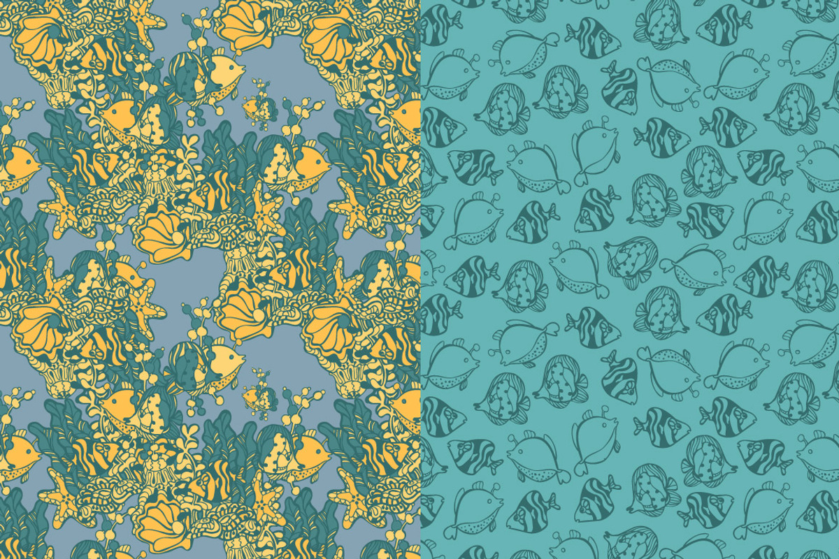 A set of patterns of tropical fish, a Pattern Graphic by BondarenkoNat (Photo 3 of 4)