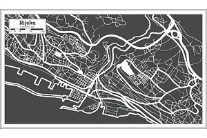 Rijeka Croatia City Map